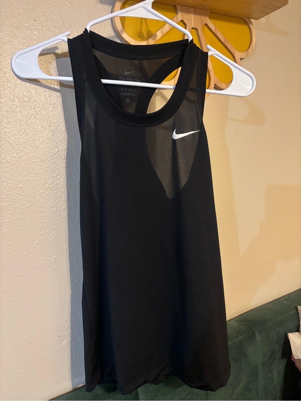 Nike Black Tank Top with White Swoosh